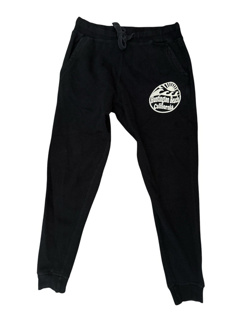 Huntington Beach California Black Women’s Size Large Joggers Sweat Pants Gym